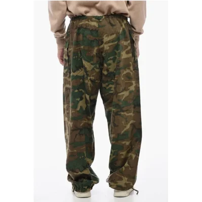 Camo Cargo Pants with Zip Detail