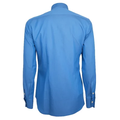 Blue Cotton Men's Shirt