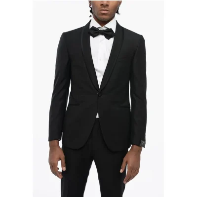 Virgin Wool CERIM.ACADEMY Shawl Lapel 1-Button Suit