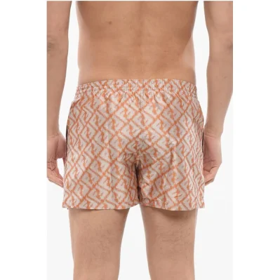 Monogrammed Swimshorts with Gradient Effect