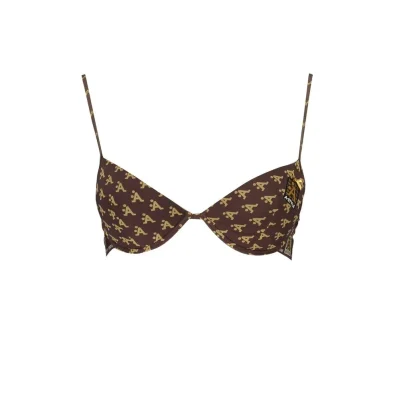 Brown Nylon Women Bra