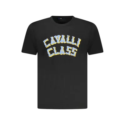 Black Cotton Men T-Shirt
