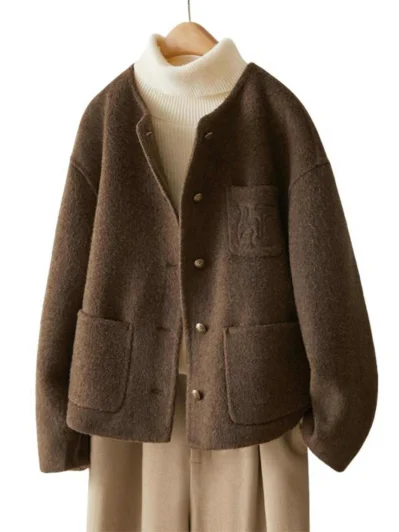 Embroidered Wool Coat