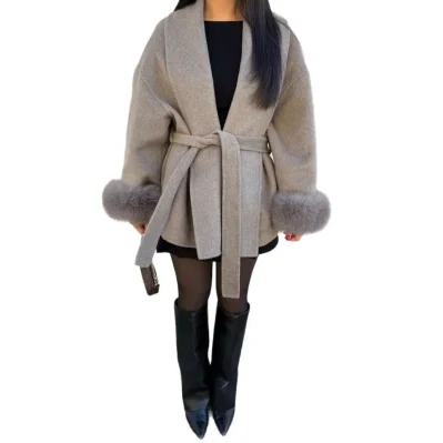 Furry Sleeves Overcoat