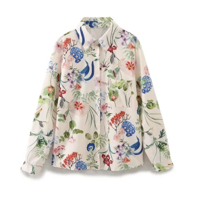 Floral Printed Satin Top