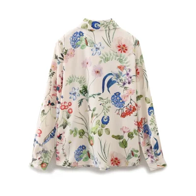 Floral Printed Satin Top