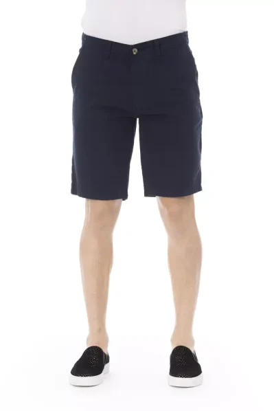 Blue Cotton Men's Bermuda Short