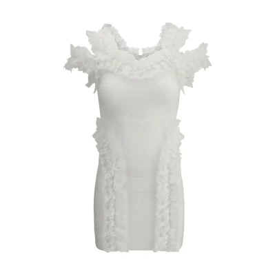 Knit Ruffle mini Dress