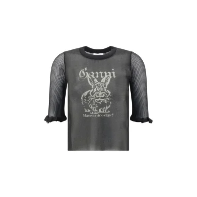 Sheer jacquard Top