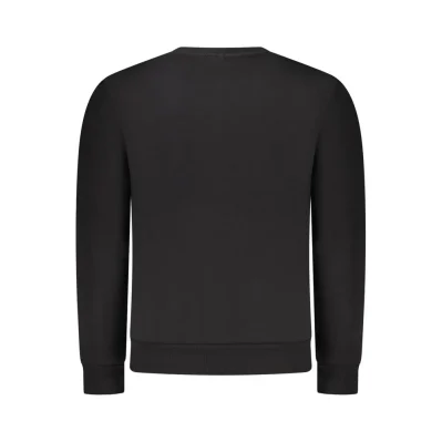 Black Cotton Men Sweater