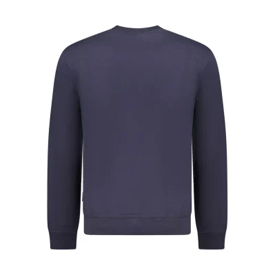 Blue Cotton Men Sweater