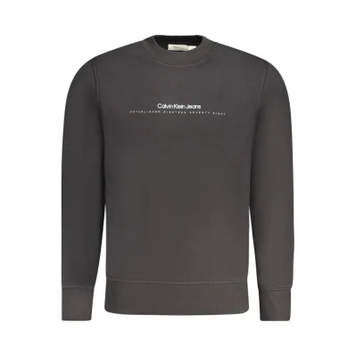 Black Cotton Men Sweater