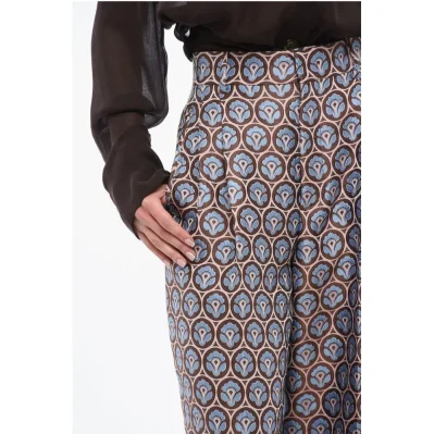Jacquard Pleated Pants