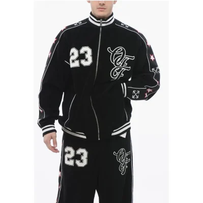 Terry NATLOVER VARSITY Track Sweatshirt with Tape Detail