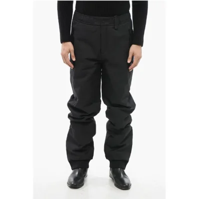 Nylon Ski Pants with Knitted Cuffs