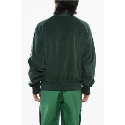 Velour RAIN FOREST Track Sweatshirt with Tape Side Bands