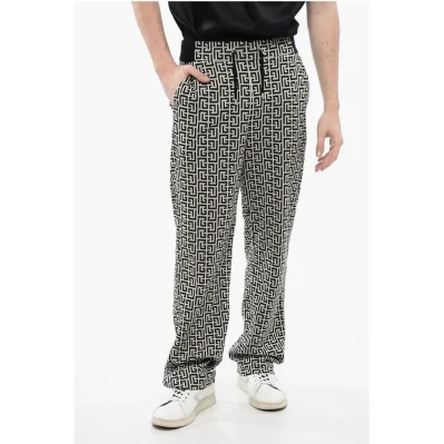 Double Jersey Sweatpants with Monogram Motif