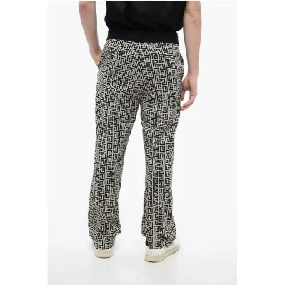 Double Jersey Sweatpants with Monogram Motif