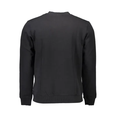 Black Cotton Men Sweater