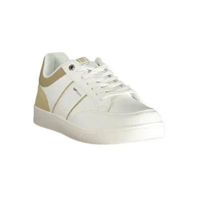 White Polyester Men Sneaker