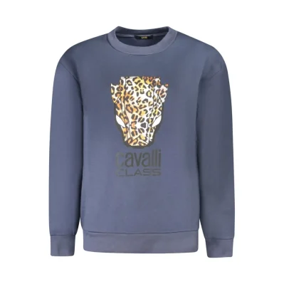 Blue Cotton Women Sweater