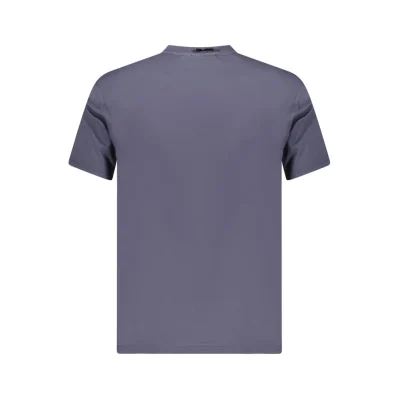 Blue Cotton Men T-Shirt