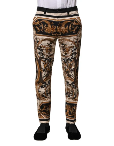 Multicolor Floral Print Dress Pants