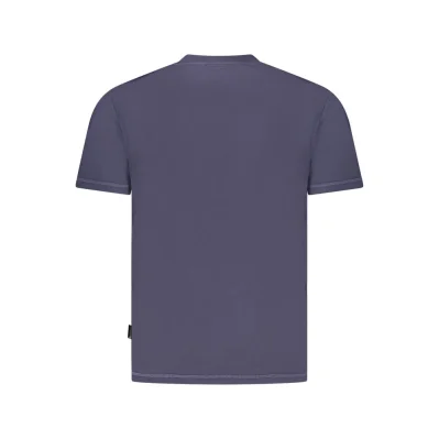 Blue Cotton Men T-Shirt