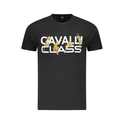 Black Cotton Men T-Shirt