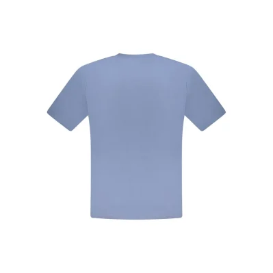 Blue Cotton Men T-Shirt