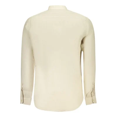 Beige Linen Men Shirt