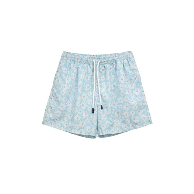 Blue Polyester Swimwear