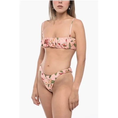 Gathered ENELDO FRUTAL Bikini Set with Bandeau Top