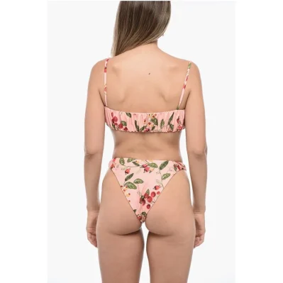 Gathered ENELDO FRUTAL Bikini Set with Bandeau Top