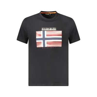 Black Cotton Men T-Shirt