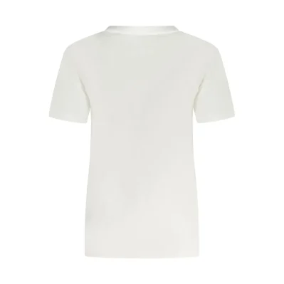 White Cotton Women T-Shirt