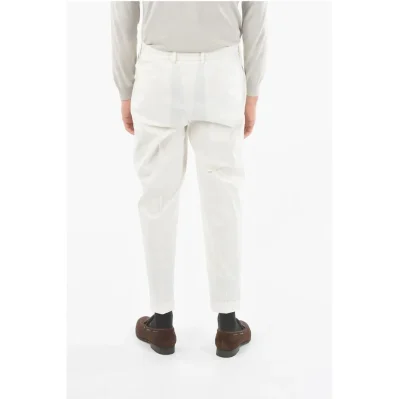 CC COLLECTION Single Pleat Stretch Cotton RESET Pants