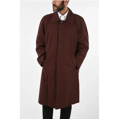 mini check CARTESIO hidden closure coat