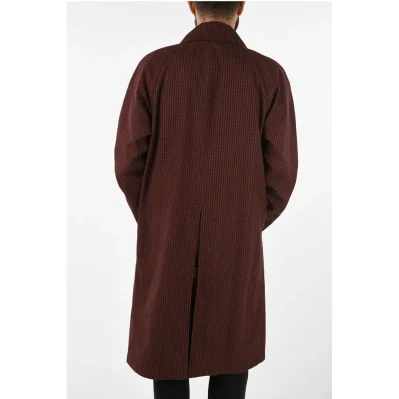 mini check CARTESIO hidden closure coat