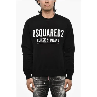 Cotton Crew-Neck with Logo Print