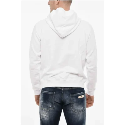 Cotton Hoodie with Logo Print