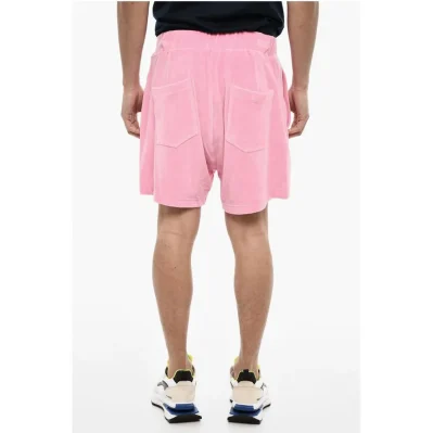 Chenille Shorts with Rose Embroidery