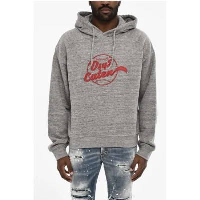 Cotton Hoodie with Embossed Logo