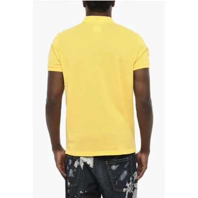 Perforated TENNIS LEAF Polo Shirt with 3 - Buttons