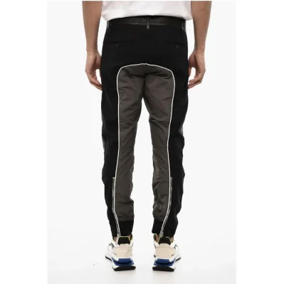 Leather Pants with Nylon Details