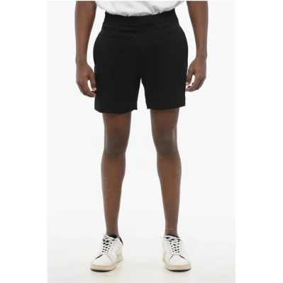 Solid Color Shorts with Elastic Waistband