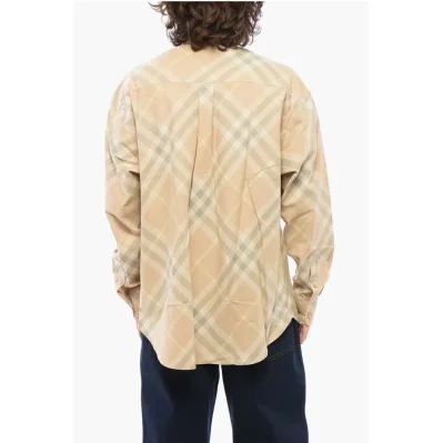 Checkered Shirt with Button-down Collar