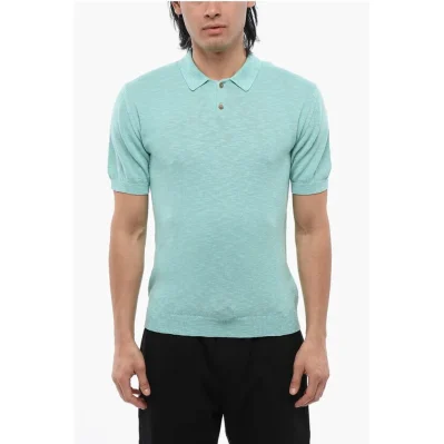 Melange Cotton Knit Polo