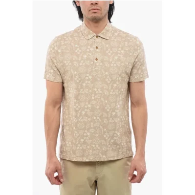 Floral Motif Short Sleeved Polo