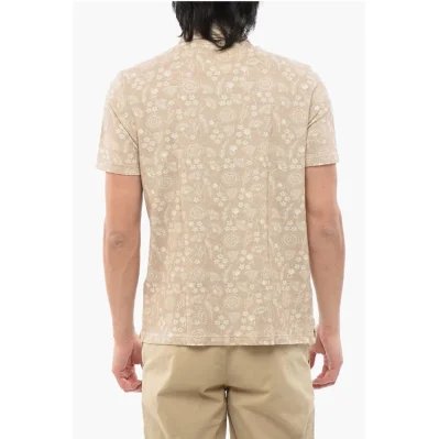 Floral Motif Short Sleeved Polo